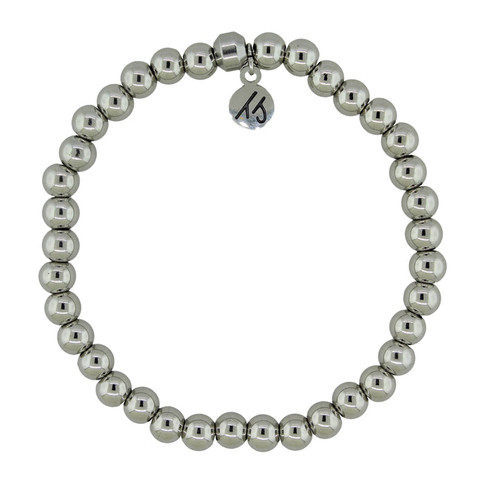 Defining Bracelet- Everyday Bracelet with Silver Steel Gemstones