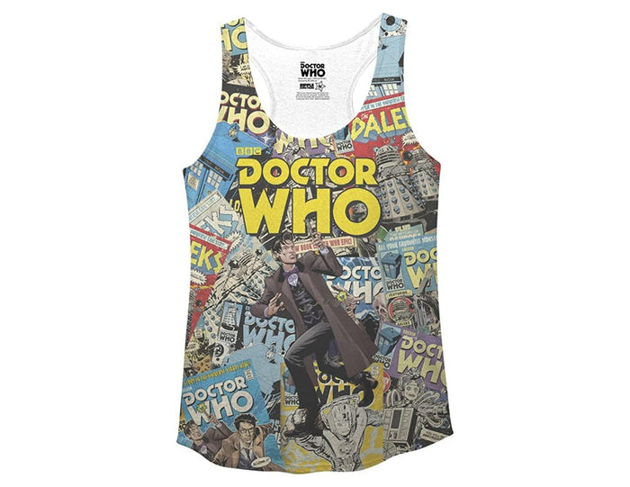 Doctor Who Comic Covers Racerback Tank - TVStoreOnline