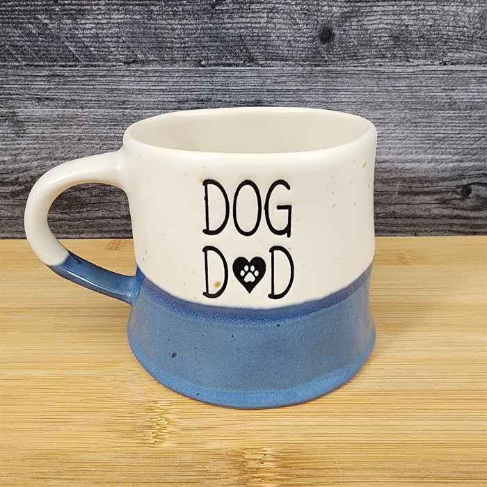 Dog Dad Coffee Mug Ceramic Embossed Tea Cup Great Father’s Day Gift Blue Sky