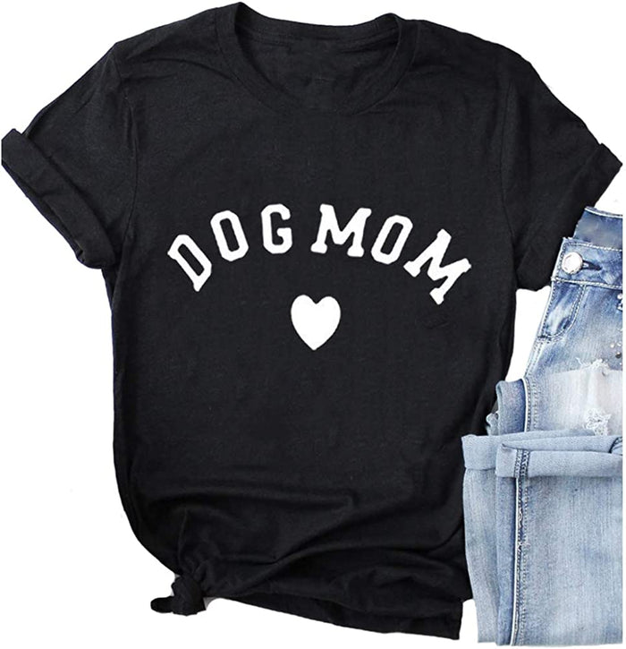 Dog Mom Cat Mom T-Shirt Women Graphic Shirt