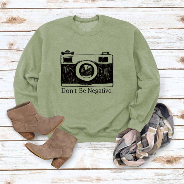 Olive green sweater (black word color picture) / S
