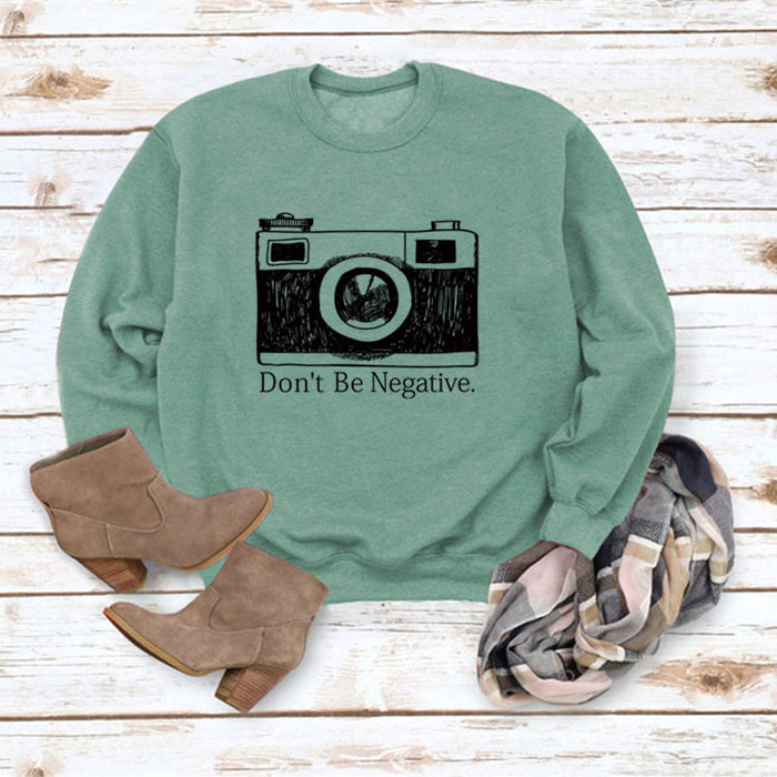 Light green sweater (black word color picture) / S