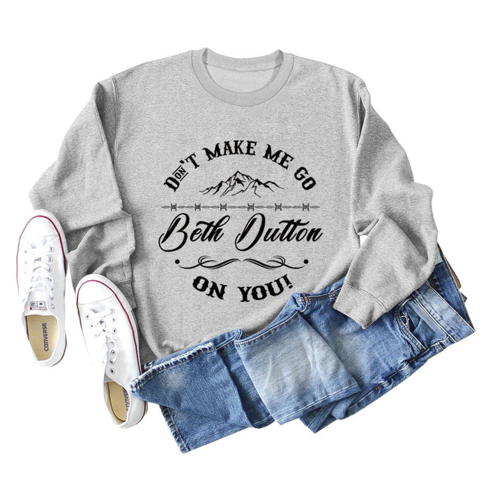 Gray sweater (black font) / S