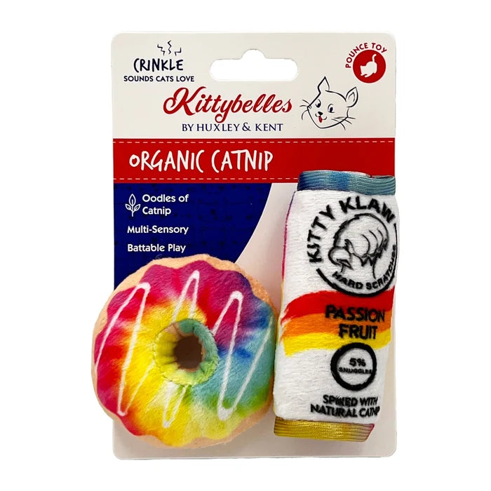 Pride Donut & Kitty Klaw Passion Fruit 2Pk Cat Toy