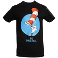 Dr Seuss Be Original Tip Hat Adult Short Sleeves Black T-Shirt - TVStoreOnline