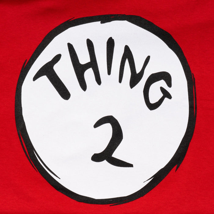 Dr Seuss Thing 2 Adult Short Sleeves Red T-Shirt - TVStoreOnline
