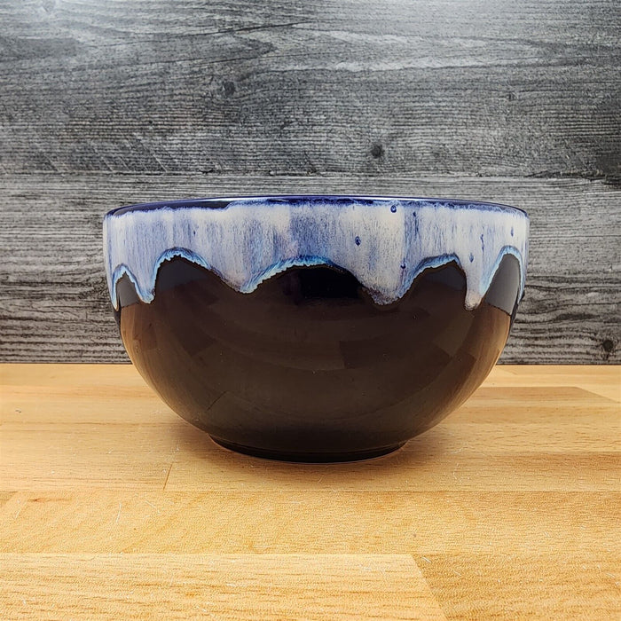 Drip Glaze Blue White Bowl 6 inch (15cm) Serving Kitchen Soup Dish by Blue Sky