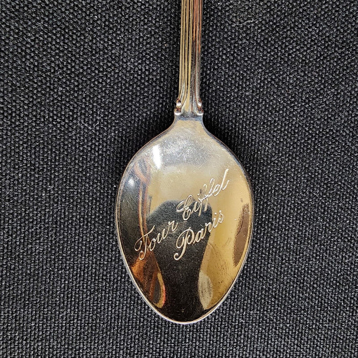 Eiffel Tower Paris France Collectible Souvenir Spoon 4.5" (11cm) Silver Plated