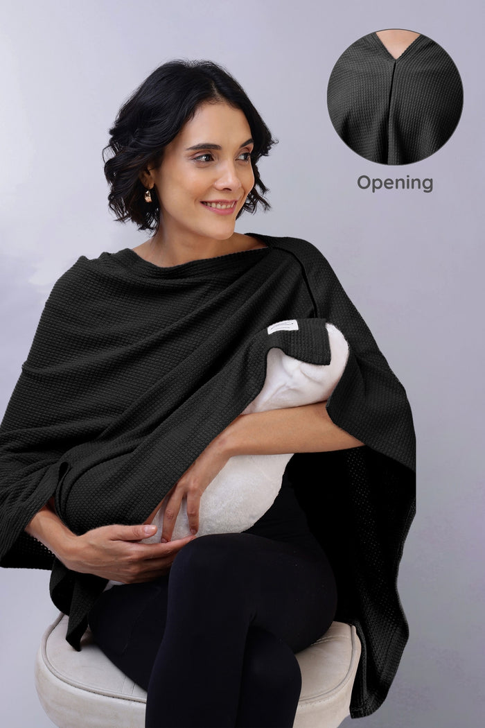 Elena Nursing Cover - Black