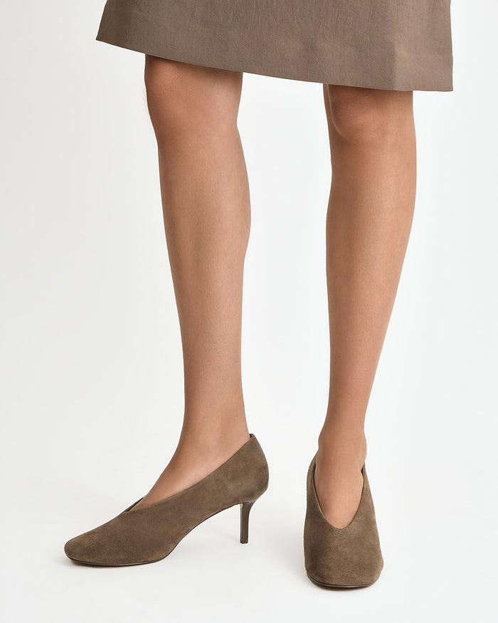 ELLA MID HEELS ASH SUEDE