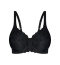 BLACK TRIUMPH EMBROIDERED MINIMISER BRA