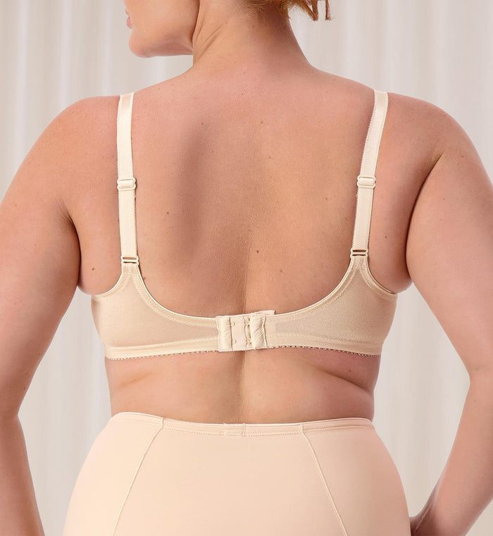 BEIGE TRIUMPH EMBROIDERED MINIMISER BRA