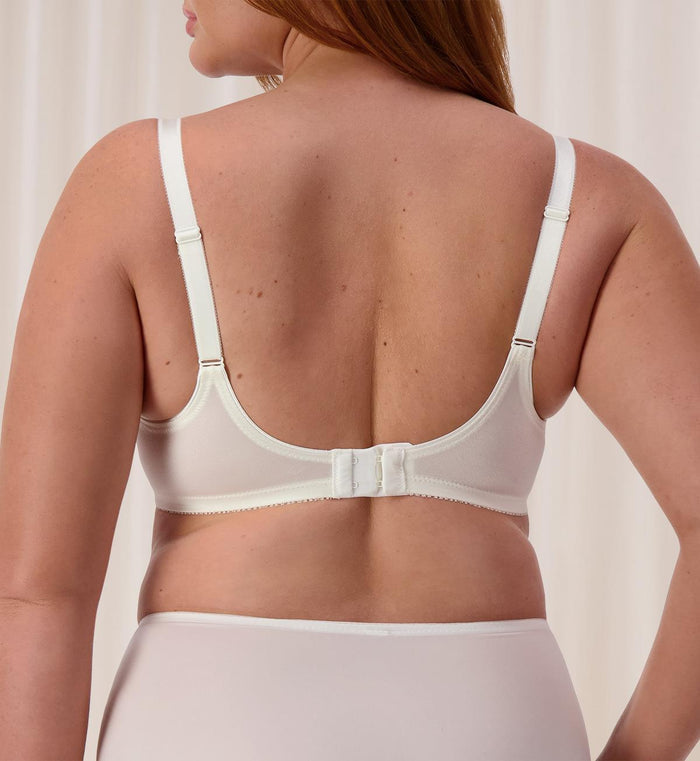 IVORY TRIUMPH EMBROIDERED MINIMISER BRA