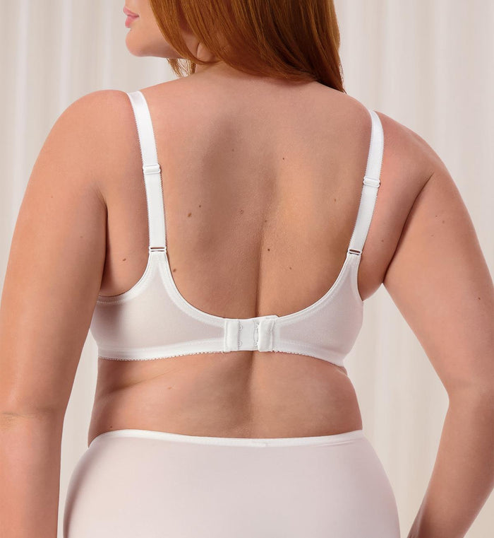 WHITE TRIUMPH EMBROIDERED MINIMISER BRA