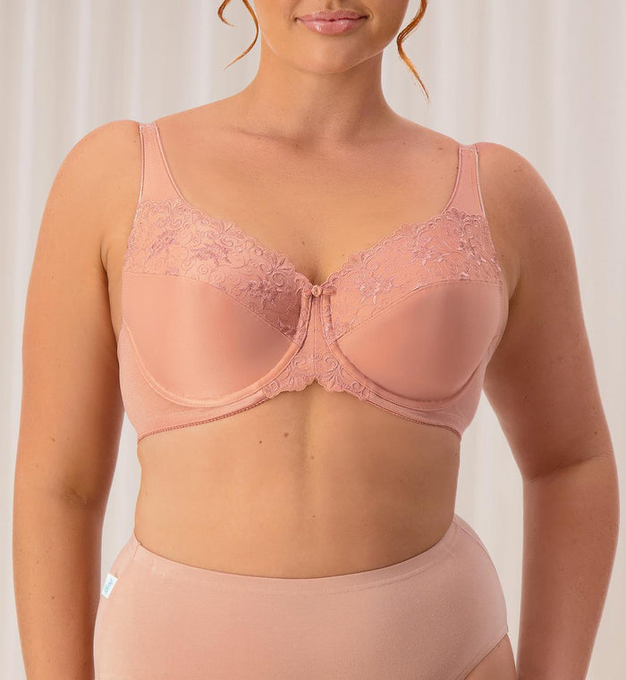 PINK TRIUMPH EMBROIDERED MINIMISER TWIN PACK UNDERWIRED BRA