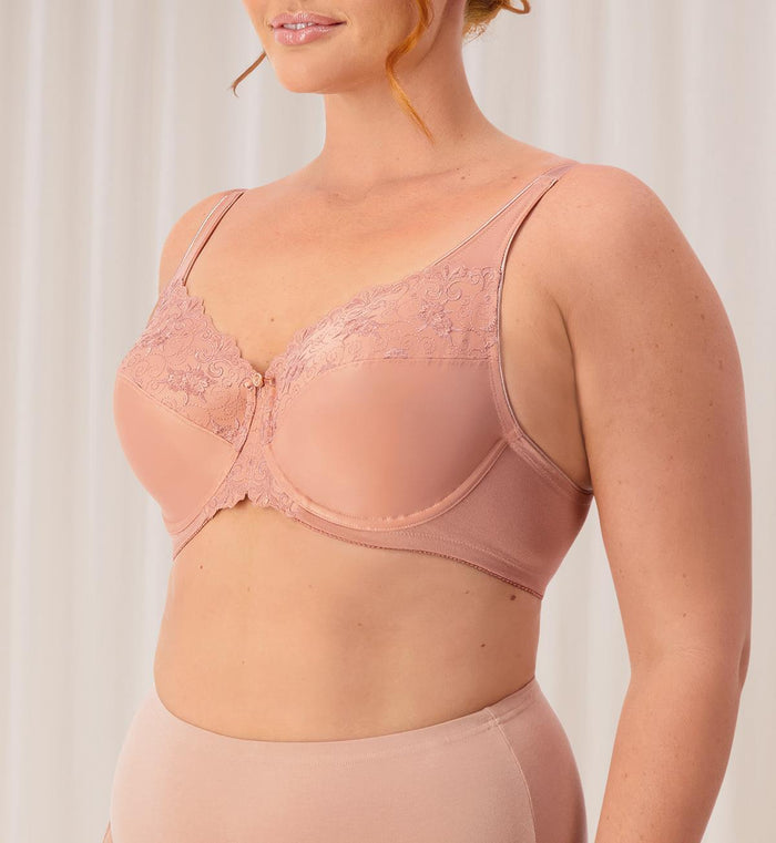 PINK TRIUMPH EMBROIDERED MINIMISER TWIN PACK UNDERWIRED BRA
