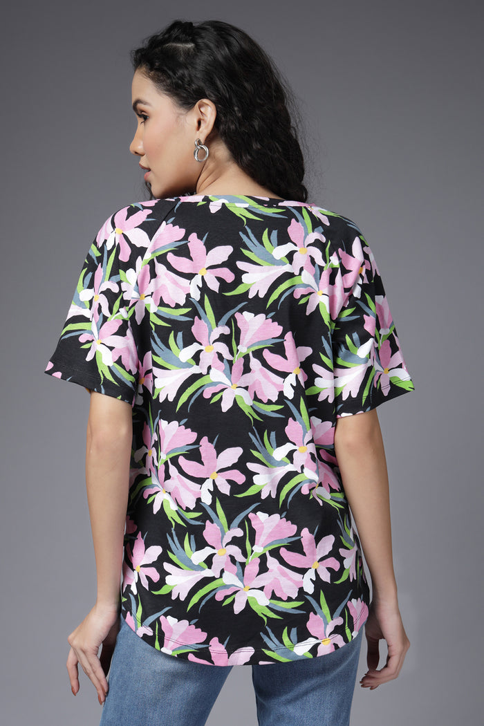 Enchanted Bloom fabric; soft material provides comfort in hot weather.