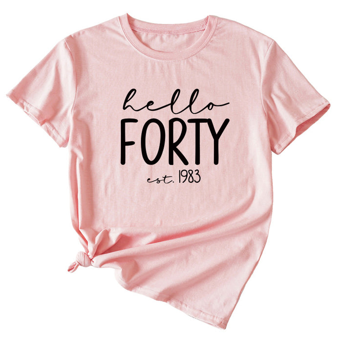 Pink (black font) / S
