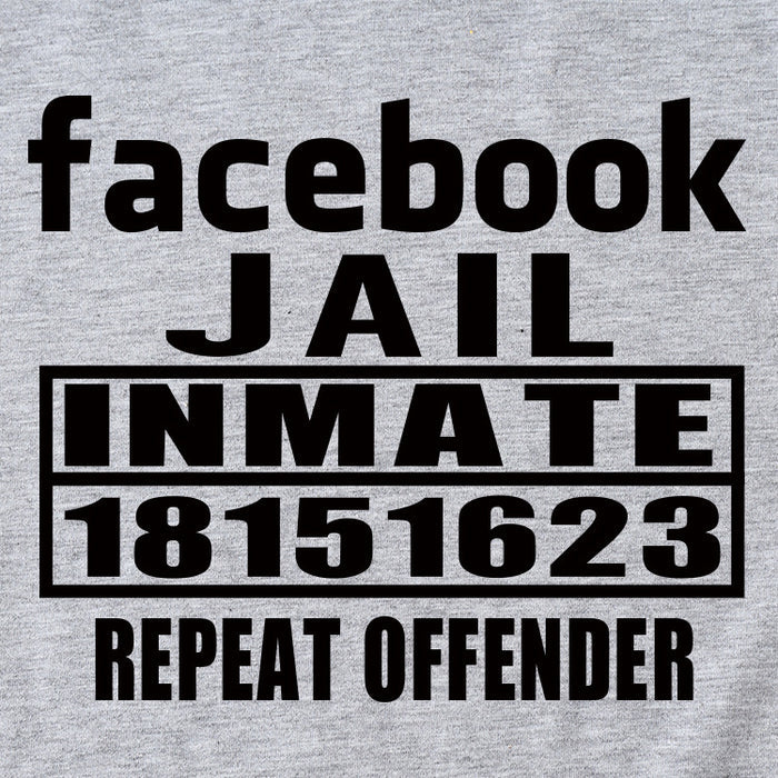 English Letters Facebook Jalt Immate Round Neck Short Sleeve