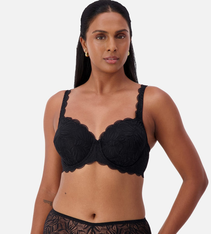 BLACK TRIUMPH ESSENTIAL LACE BALCONETTE BRA