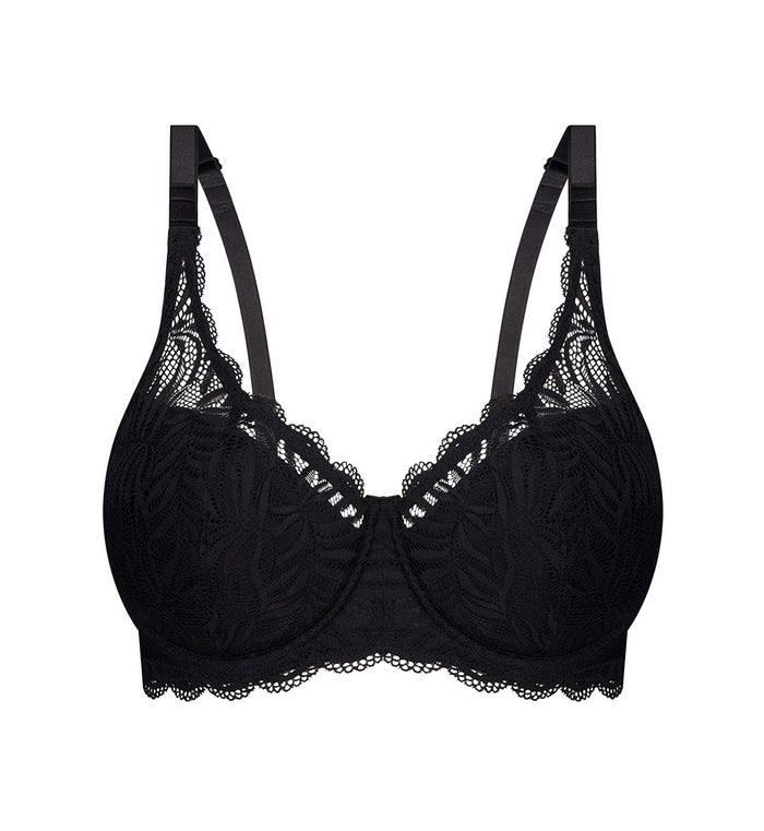 BLACK TRIUMPH ESSENTIAL LACE BALCONETTE PADDED BRA