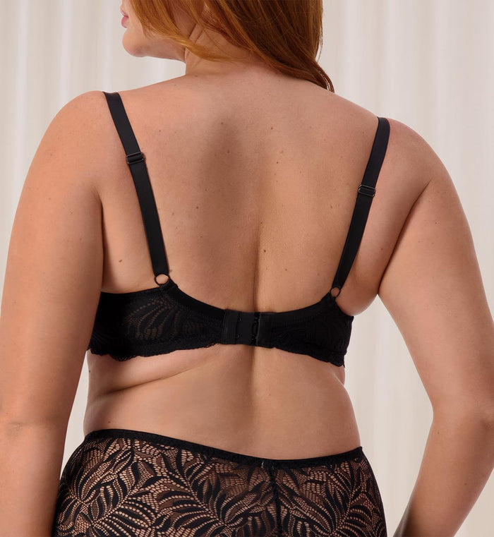 BLACK TRIUMPH ESSENTIAL LACE BALCONETTE PADDED BRA