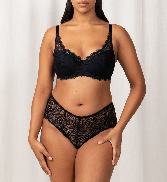 BLACK TRIUMPH ESSENTIAL LACE BALCONETTE PADDED BRA