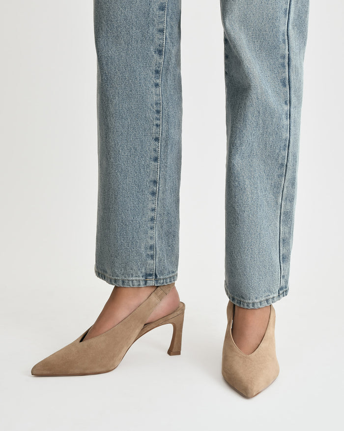 EVIE MID HEELS LATTE SUEDE