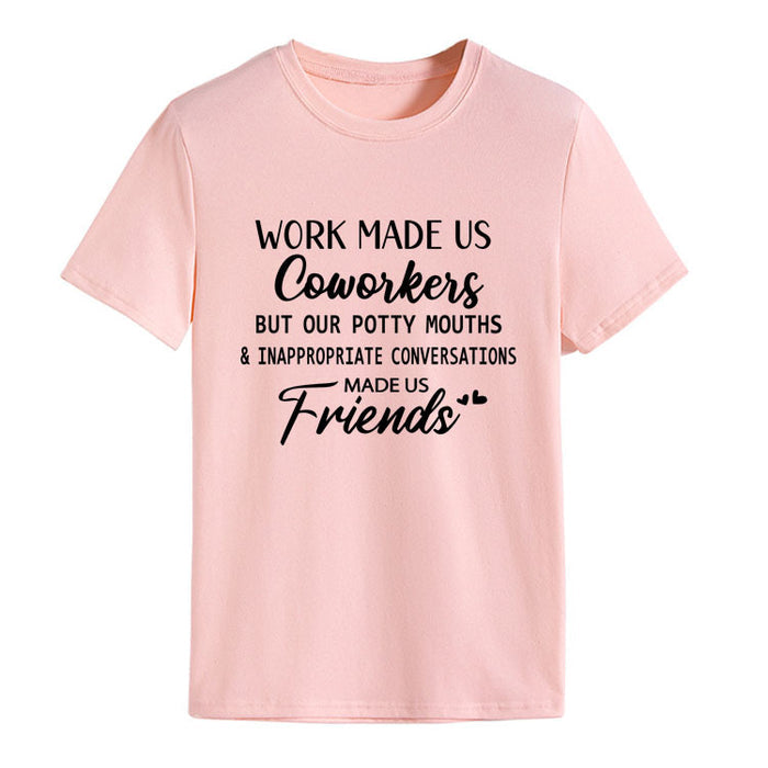 Pink (black font) / S