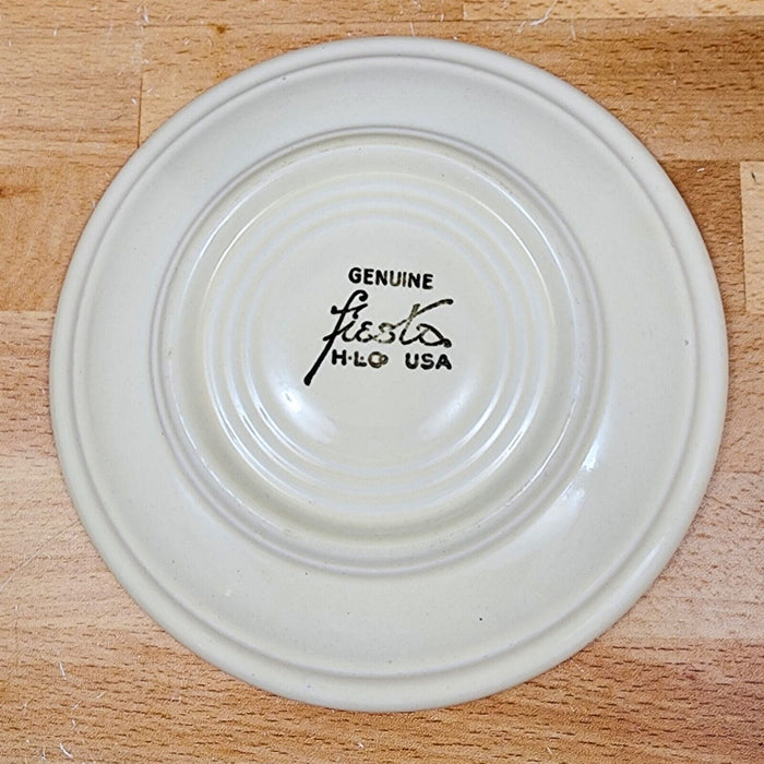 Fiesta Ware Homer Laughlin Saucer White Dinnerware Ceramic Vtg