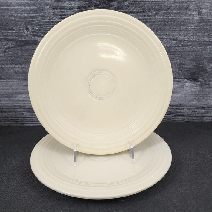 Fiestaware Homer Laughlin Fiesta 9 Â½â€ Ivory Luncheon Plate Dinnerware Set of 2
