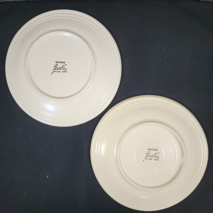 Fiestaware Homer Laughlin Fiesta 9 Â½â€ Ivory Luncheon Plate Dinnerware Set of 2
