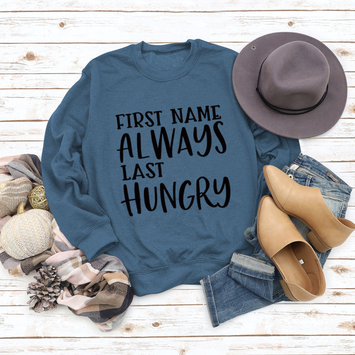 Blue sweater (black font) / S