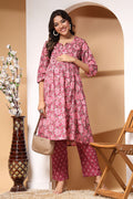 Floral Whisper Maternity Kurta Ensemble - House Of Zelena™