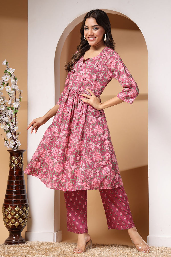 Floral Whisper Maternity Kurta Ensemble - House Of Zelena™