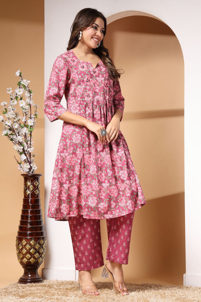 Floral Whisper Maternity Kurta Ensemble - House Of Zelena™