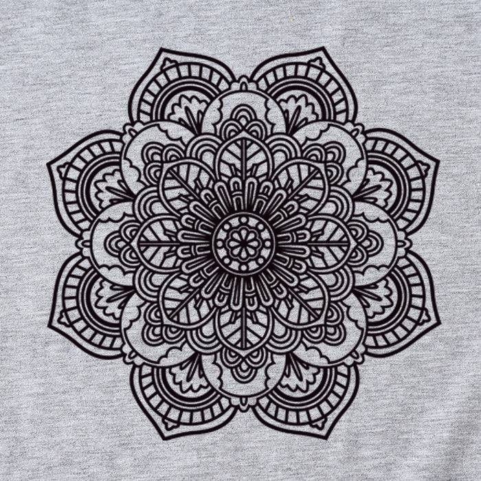 Flower Pattern Printed Casual Loose Round Neck Short Sleeves