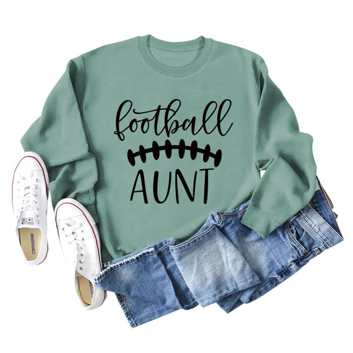 Light green sweater (black font) / S