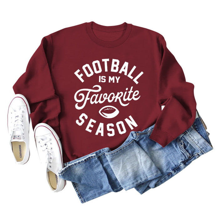 Wine red sweater (white font) / S