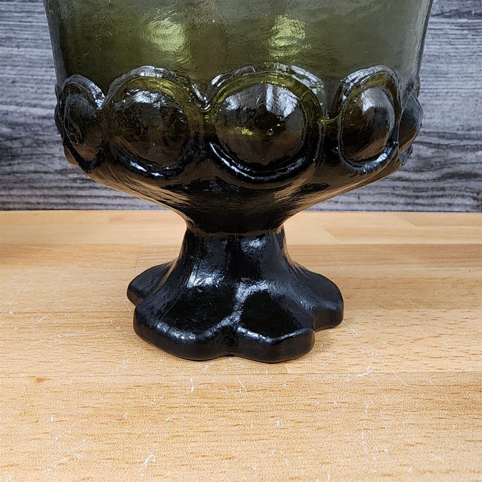 Franciscan Madeira 4 Glass Set Olive Green Champagne Short Sherbet Gothic Vtg