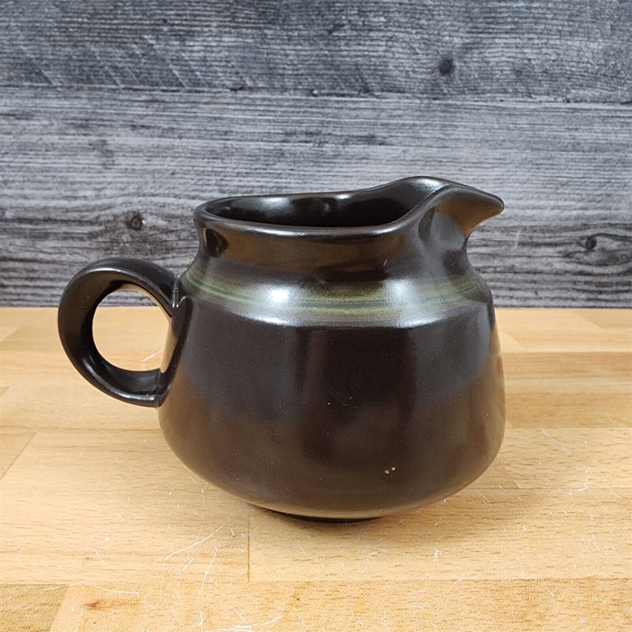 Franciscan Madeira Brown Creamer Pitcher Made in USA TV Stamp Olive Green Vtg