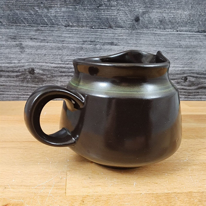 Franciscan Madeira Brown Creamer Pitcher Made in USA TV Stamp Olive Green Vtg