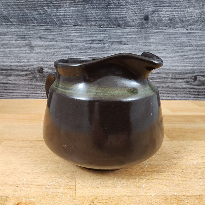 Franciscan Madeira Brown Creamer Pitcher Made in USA TV Stamp Olive Green Vtg