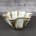 Frankoma Plainsman Woodland Moss Pottery Bowl Blue Brown Green Fluted Planter