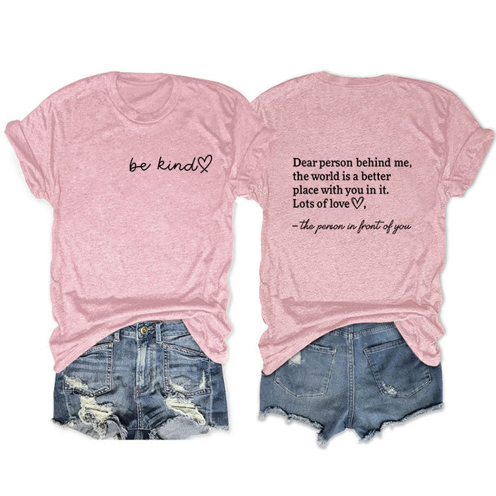 Pink front chest (black font) / S