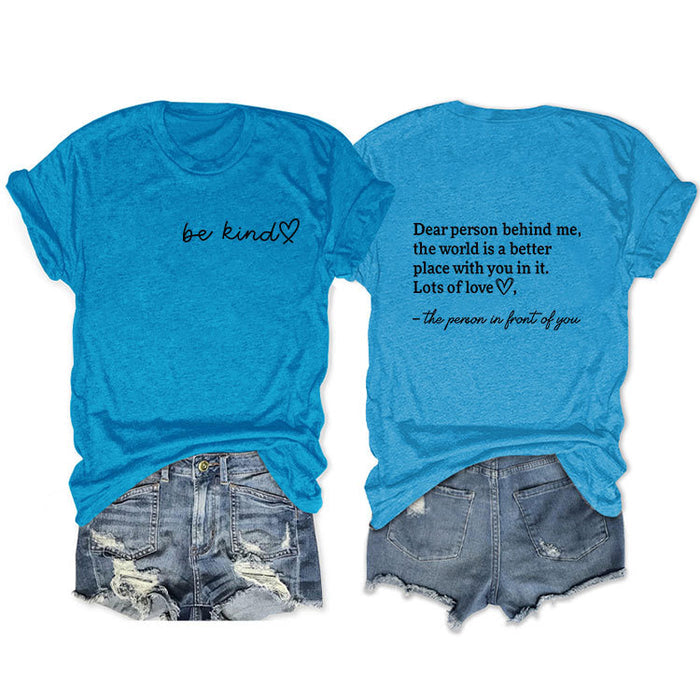 Lake blue front chest (black font) / S