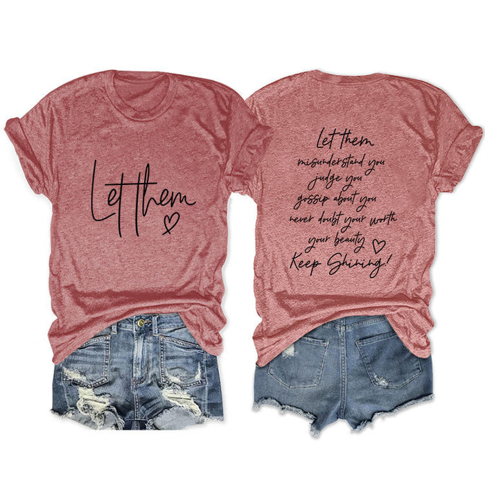 Rose gold front middle (black font) / S