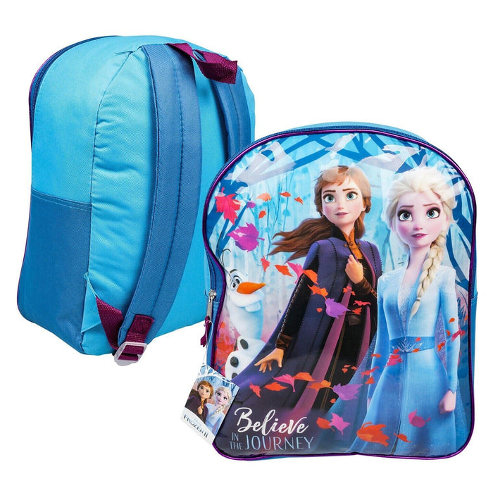 Frozen 2 Backpack Elsa Anna Believe in the Journey School Book Bag 16 Inch Blue