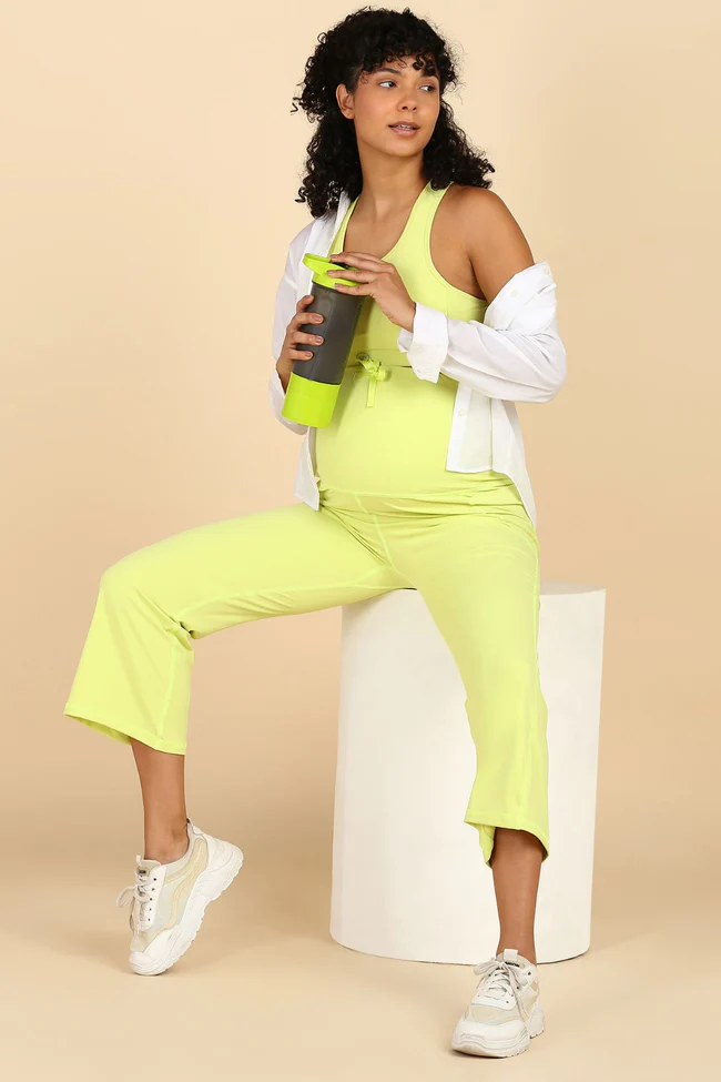 Lime Flair Pants; pants provide coverage and comfortable fit for daily wear.