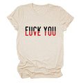 Fun printing love you casual short-sleeved comfortable simple versatile women's T-shirt